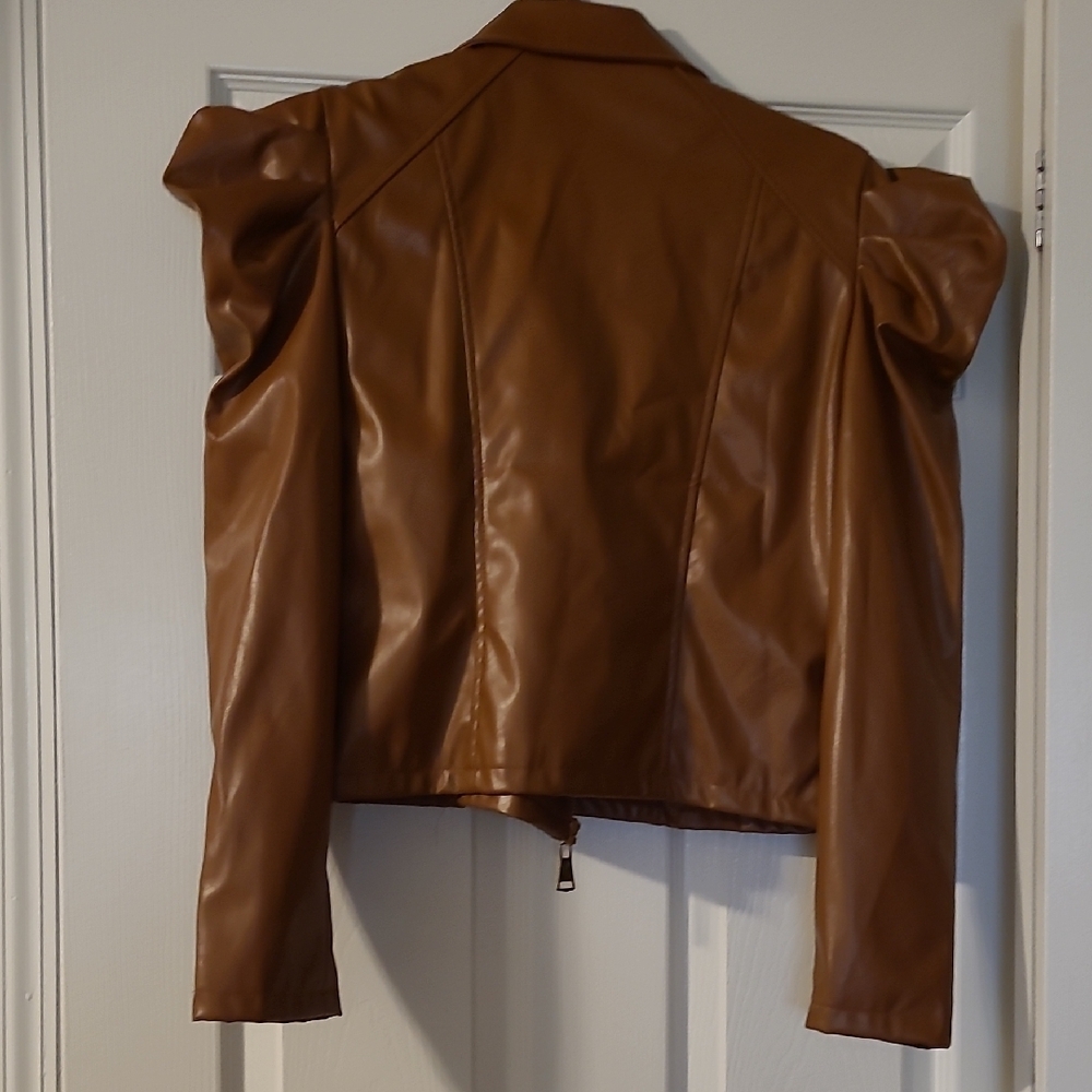 Brown Double-Breasted Women's Jacket - Picture 5 of 6